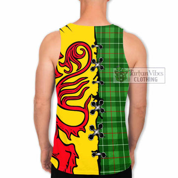 Galloway Tartan Family Crest Men Tank Top Lion Rampant Honor