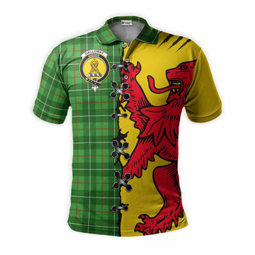 Galloway Tartan Family Crest Polo Shirt Lion Rampant Honor