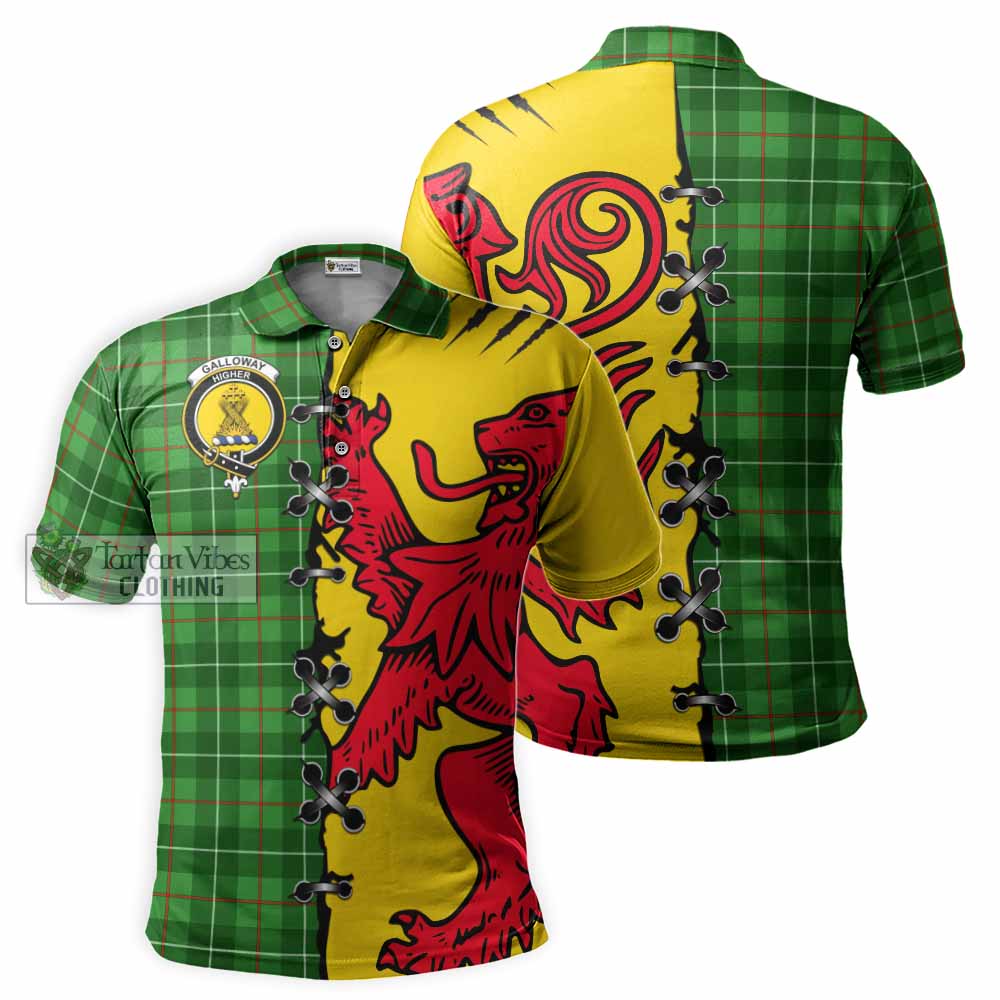 Galloway Tartan Family Crest Polo Shirt Lion Rampant Honor - Tartan Vibes Clothing