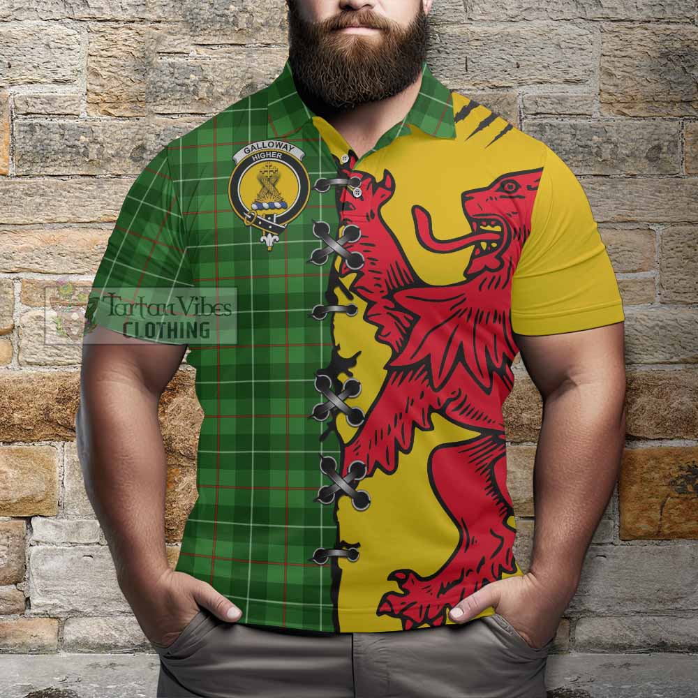 Galloway Tartan Family Crest Polo Shirt Lion Rampant Honor - Tartan Vibes Clothing
