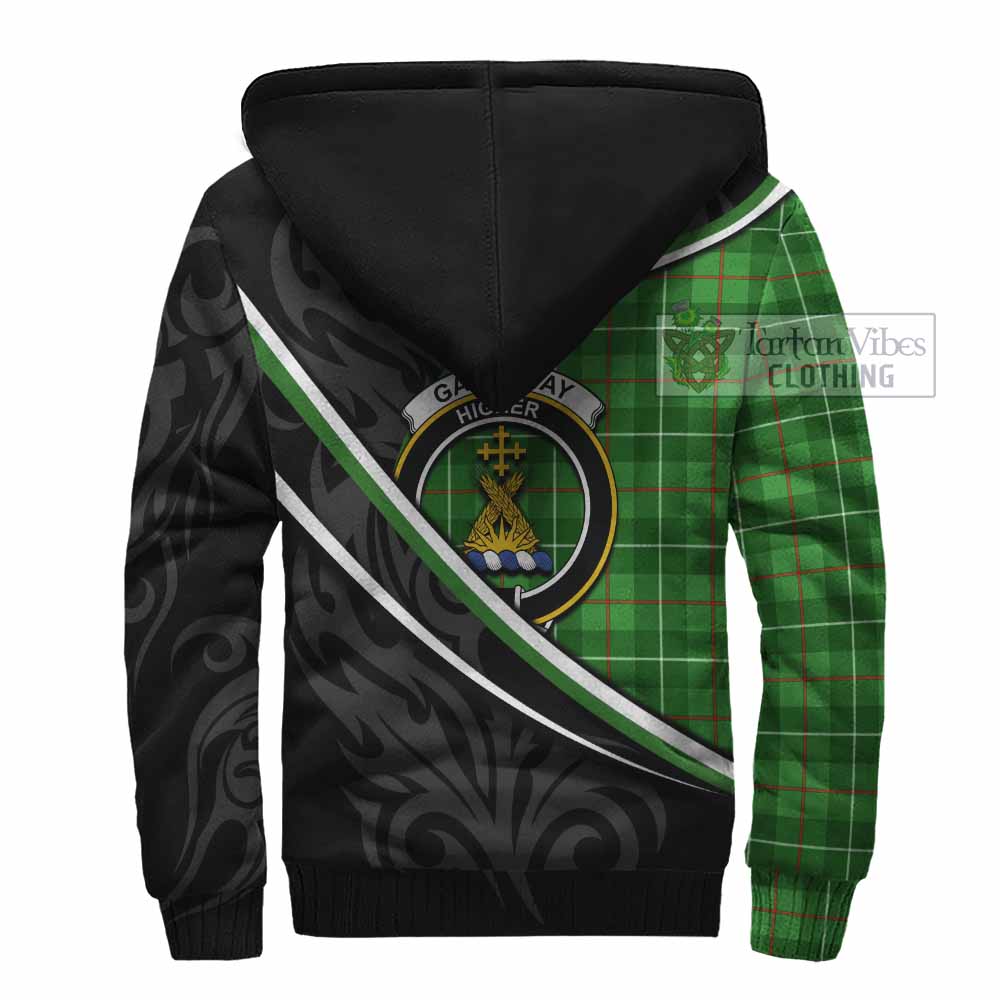 Galloway Tartan Family Crest Sherpa Hoodie Celtic Scottish Thistle Floral - Tartan Vibes Clothing