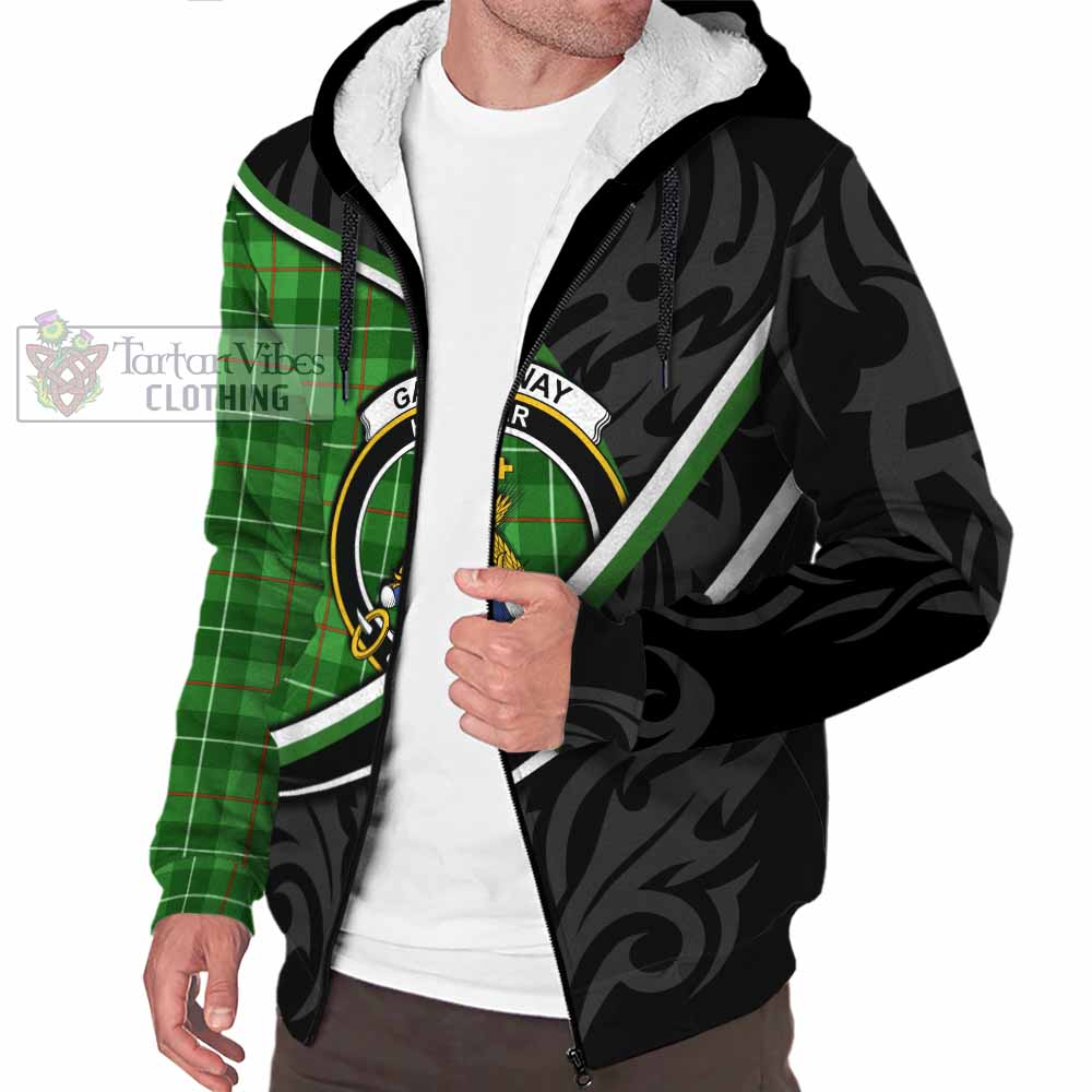 Galloway Tartan Family Crest Sherpa Hoodie Celtic Scottish Thistle Floral - Tartan Vibes Clothing