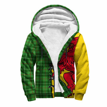 Galloway Tartan Family Crest Sherpa Hoodie Lion Rampant Honor