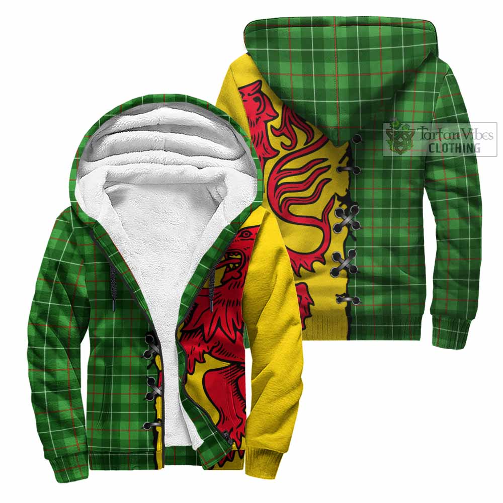 Galloway Tartan Family Crest Sherpa Hoodie Lion Rampant Honor - Tartan Vibes Clothing