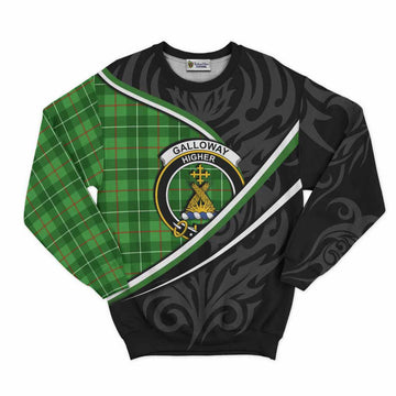 Galloway Tartan Family Crest Sweatshirt Celtic Scottish Thistle Floral