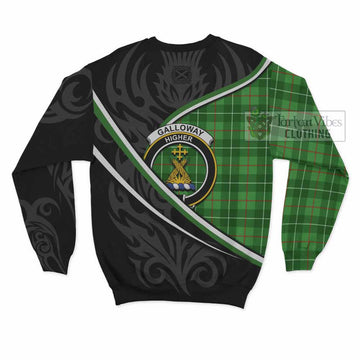Galloway Tartan Family Crest Sweatshirt Celtic Scottish Thistle Floral