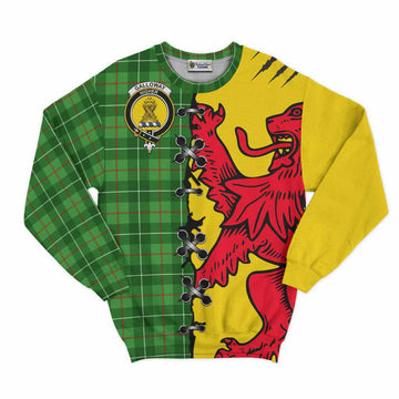 Galloway Tartan Family Crest Sweatshirt Lion Rampant Honor