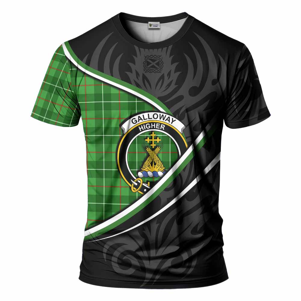 Galloway Tartan Family Crest T-shirt Celtic Scottish Thistle Floral - Tartan Vibes Clothing