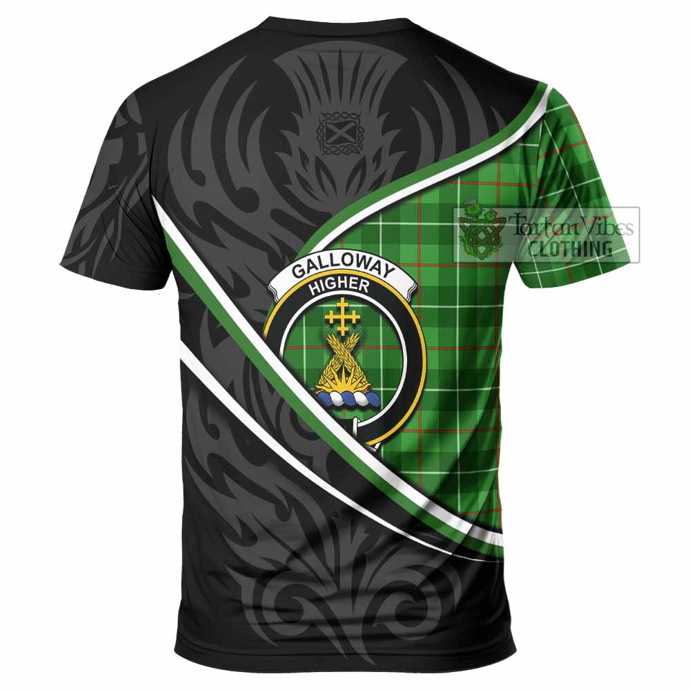 Galloway Tartan Family Crest T-shirt Celtic Scottish Thistle Floral - Tartan Vibes Clothing