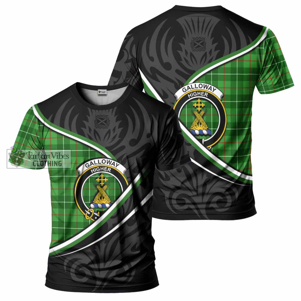 Galloway Tartan Family Crest T-shirt Celtic Scottish Thistle Floral - Tartan Vibes Clothing