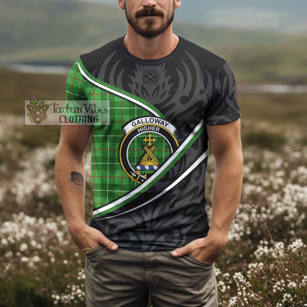 Galloway Tartan Family Crest T-shirt Celtic Scottish Thistle Floral - Tartan Vibes Clothing