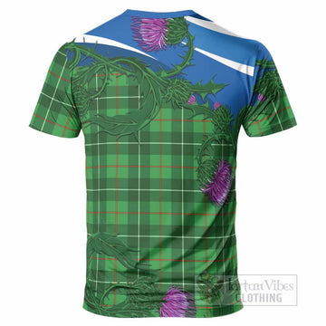 Galloway Tartan Family Crest T-Shirt Thistle in Minimalism
