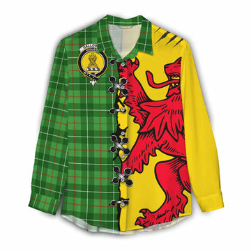 Galloway Tartan Family Crest Women Casual Shirt Lion Rampant Honor