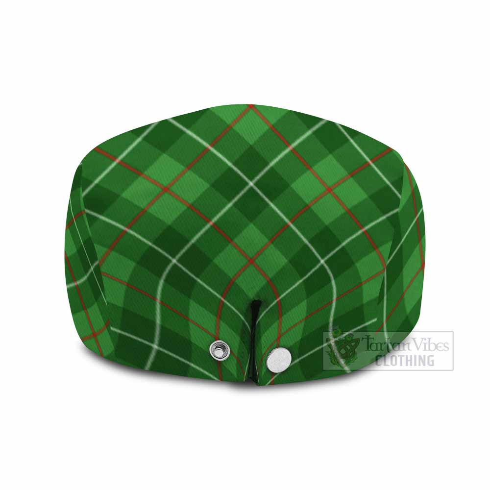 Galloway Tartan Flat Cap, Jeff Cap Cross Style with Family Crest - Tartan Vibes Clothing