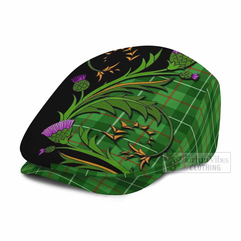 Galloway Tartan Flat Cap, Jeff Cap Scottish Thistle Pride Heritage Art
