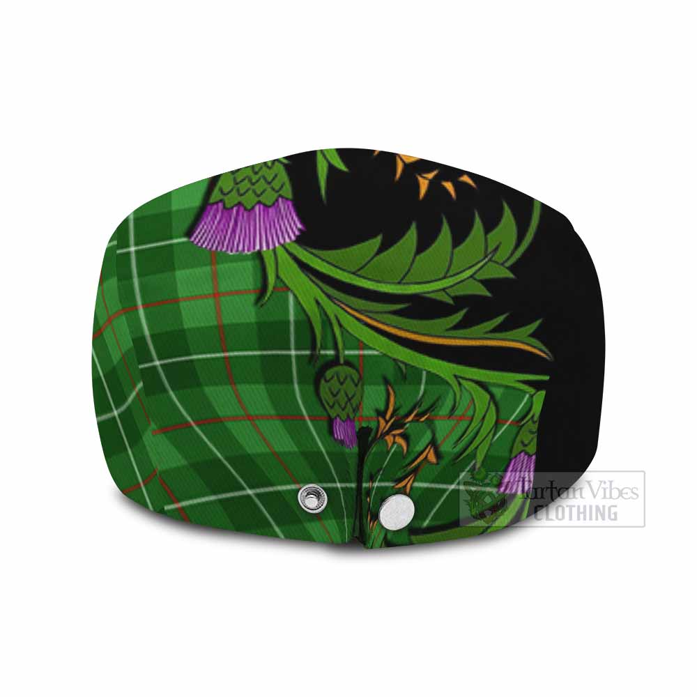 Galloway Tartan Flat Cap, Jeff Cap Scottish Thistle Pride Heritage Art