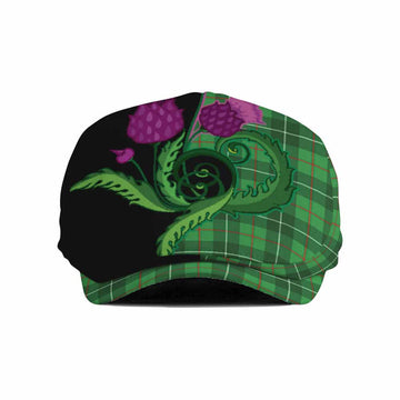 Galloway Tartan Flat Cap, Jeff Cap Traditional Scottish Thistle