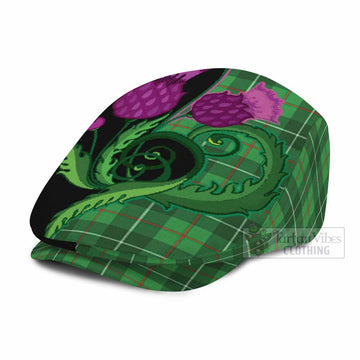 Galloway Tartan Flat Cap, Jeff Cap Traditional Scottish Thistle