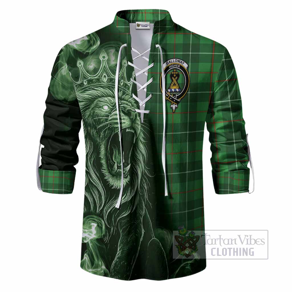 Galloway Tartan Ghillie Shirt Roaring Lion Heritage