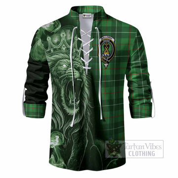 Galloway Tartan Ghillie Shirt Roaring Lion Heritage