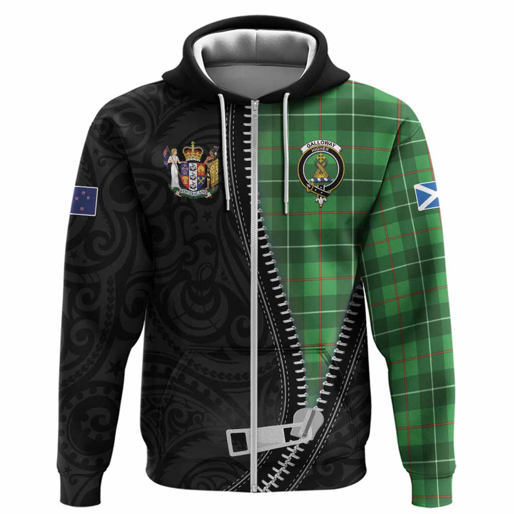 Galloway Tartan Hoodie New Zealand Pattern Unique Zipper Stylized