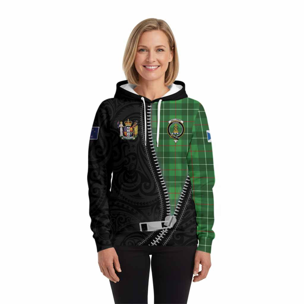 Galloway Tartan Hoodie New Zealand Pattern Unique Zipper Stylized