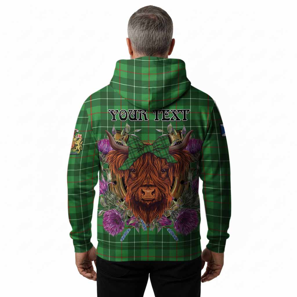 Galloway Tartan Hoodie Scottish Thistle Heilan Coo