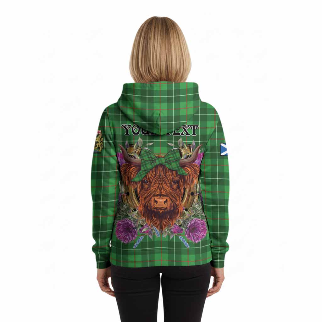 Galloway Tartan Hoodie Scottish Thistle Heilan Coo