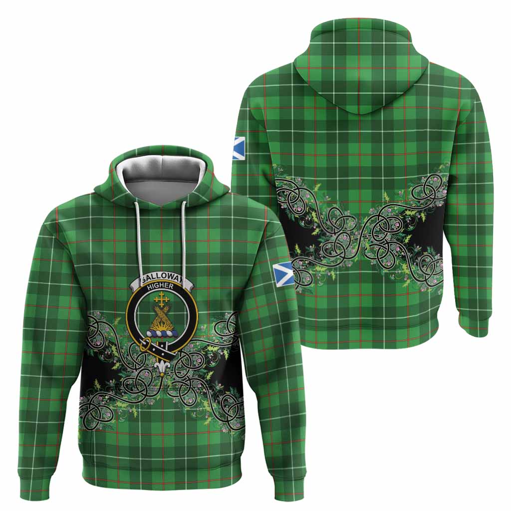 Galloway Tartan Hoodie Thistle Scottish Spirit