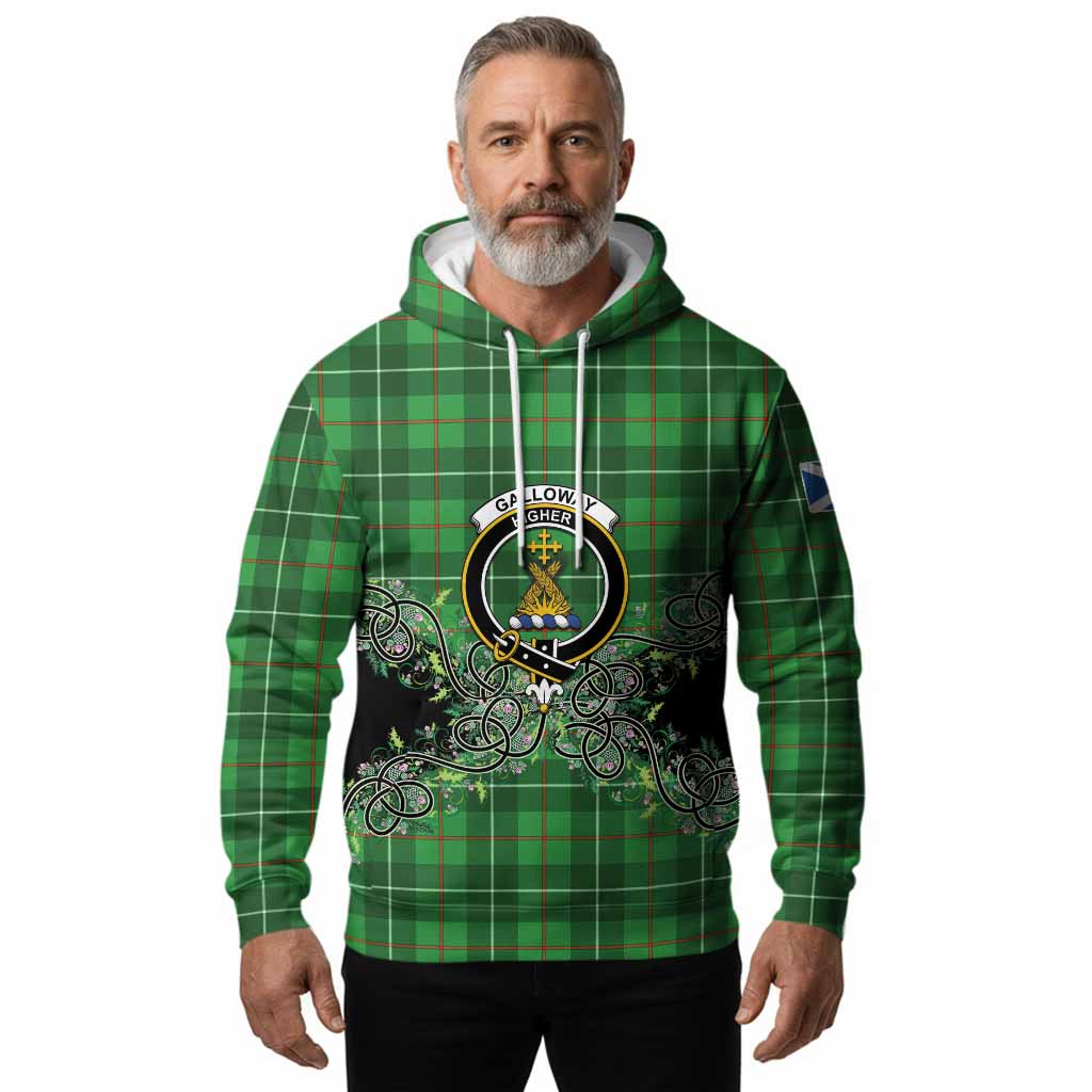 Galloway Tartan Hoodie Thistle Scottish Spirit