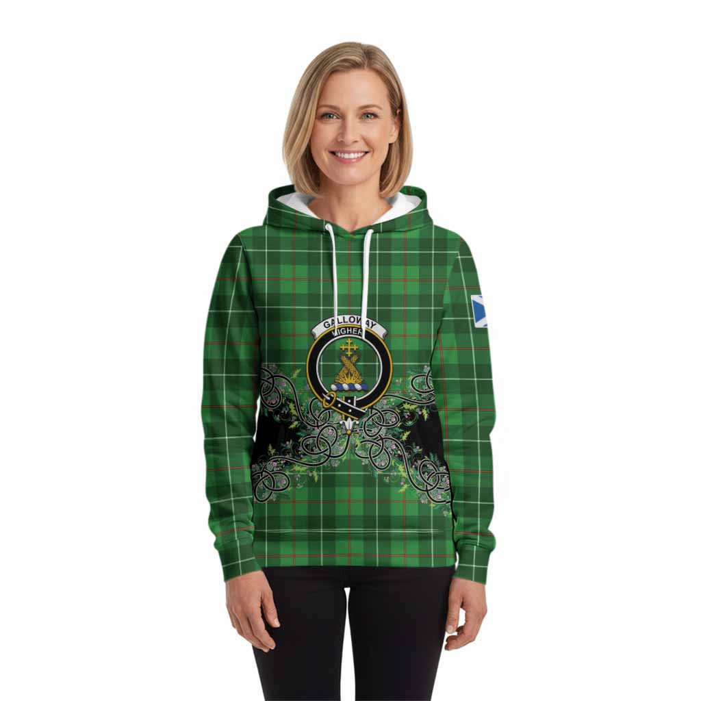 Galloway Tartan Hoodie Thistle Scottish Spirit