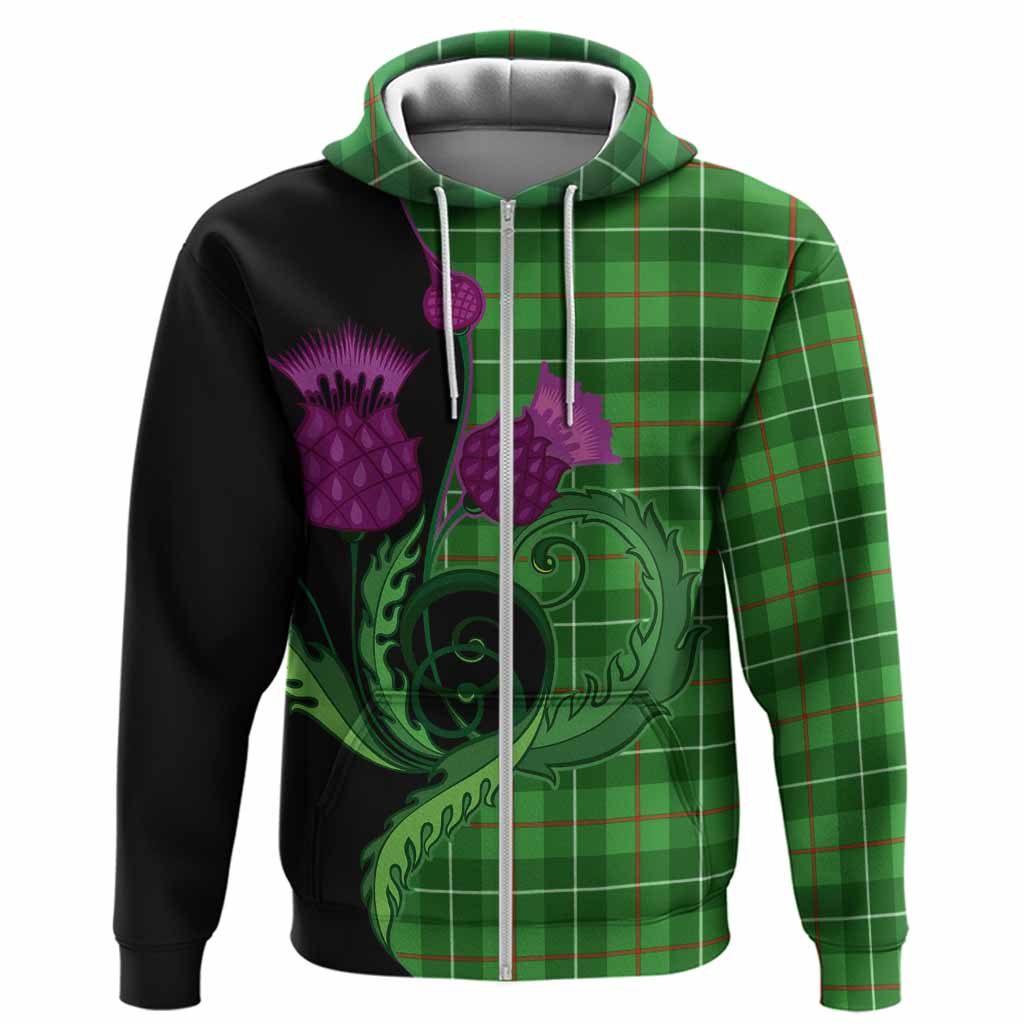 Galloway Tartan Hoodie Traditional Scottish Thistle