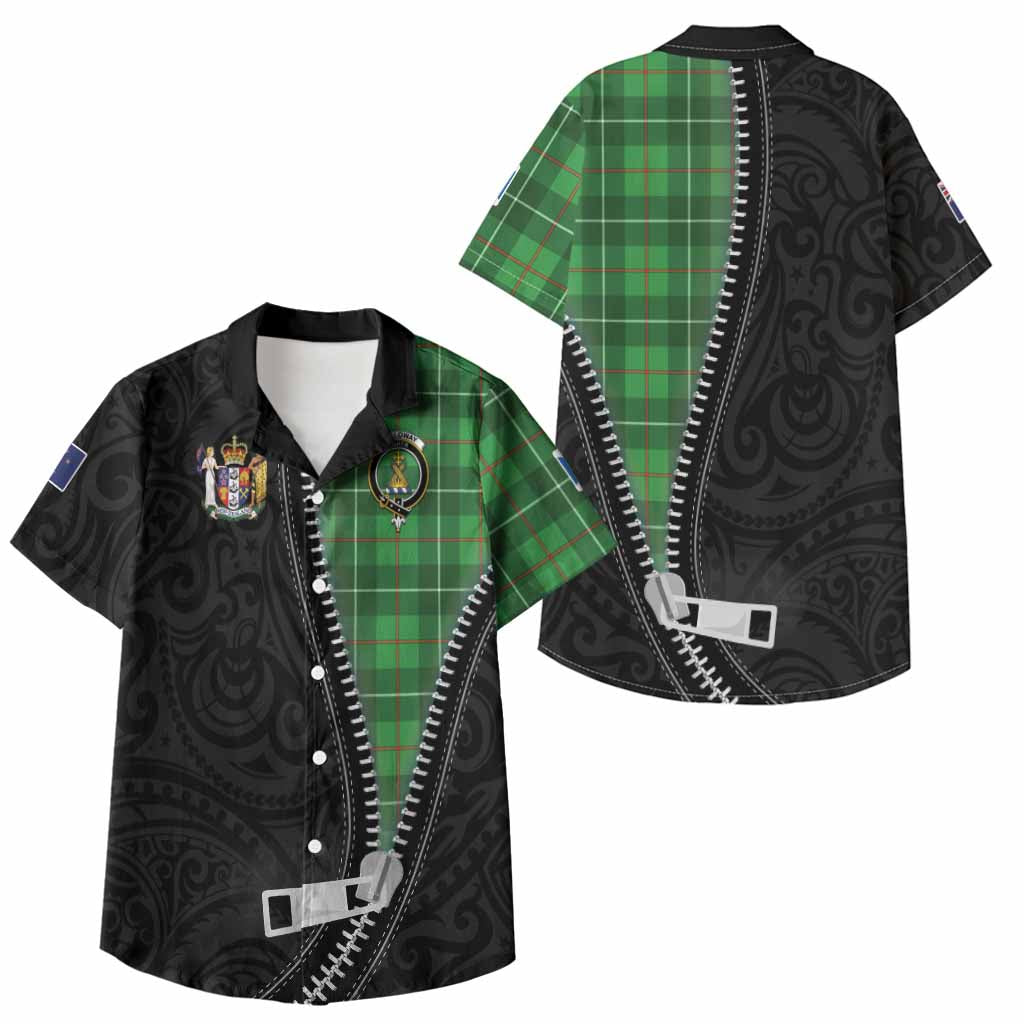 Galloway Tartan Kid Hawaiian Shirt New Zealand Pattern Unique Zipper Stylized