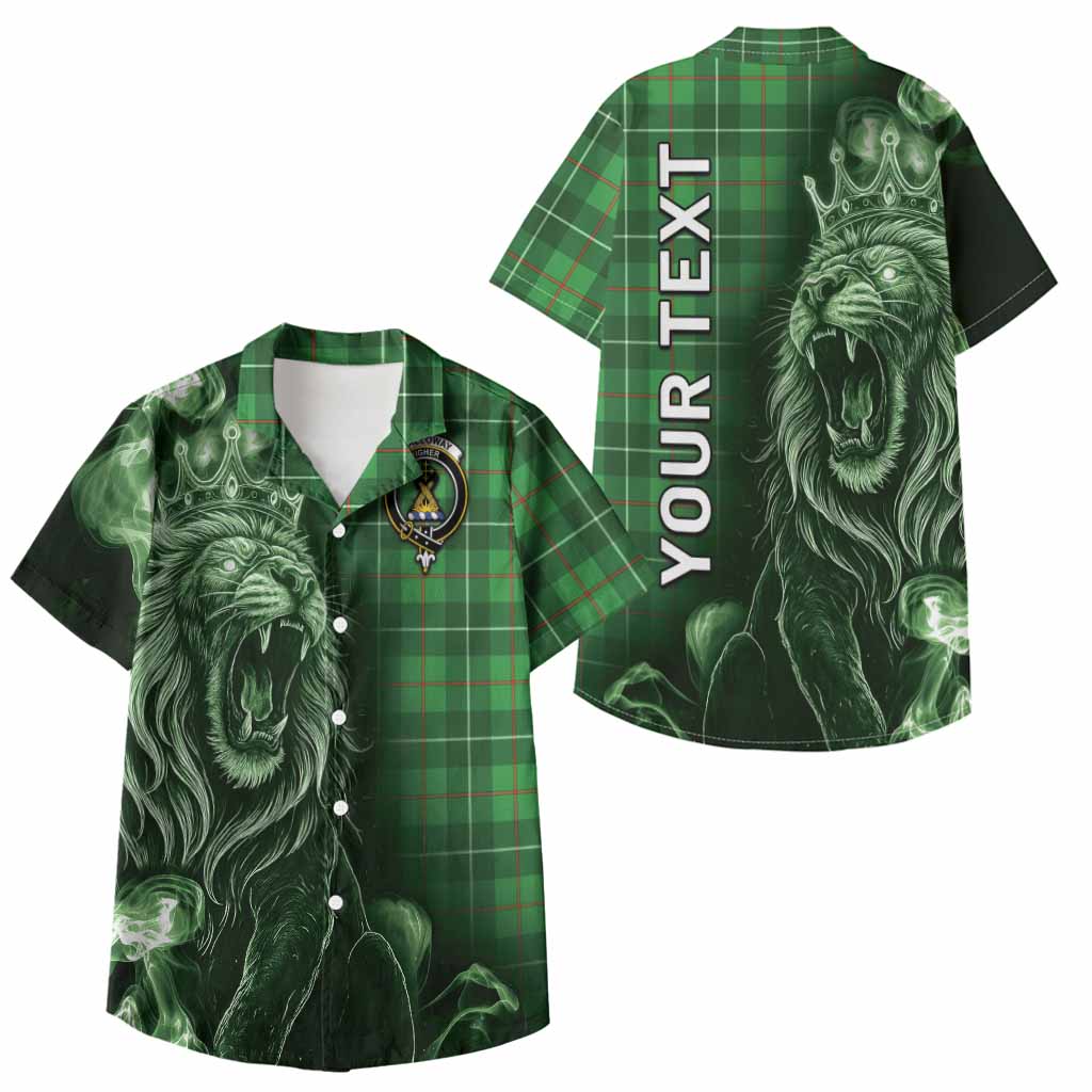 Galloway Tartan Kid Hawaiian Shirt Roaring Lion Heritage