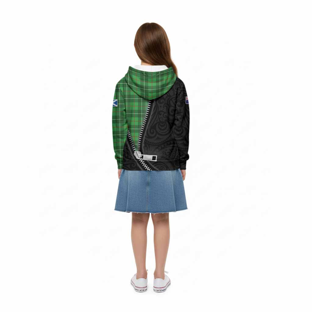 Galloway Tartan Kid Hoodie New Zealand Pattern Unique Zipper Stylized
