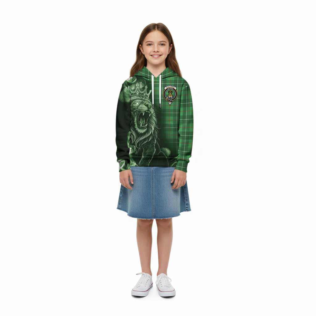 Galloway Tartan Kid Hoodie Roaring Lion Heritage