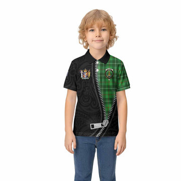 Galloway Tartan Kid Polo Shirt New Zealand Pattern Unique Zipper Stylized