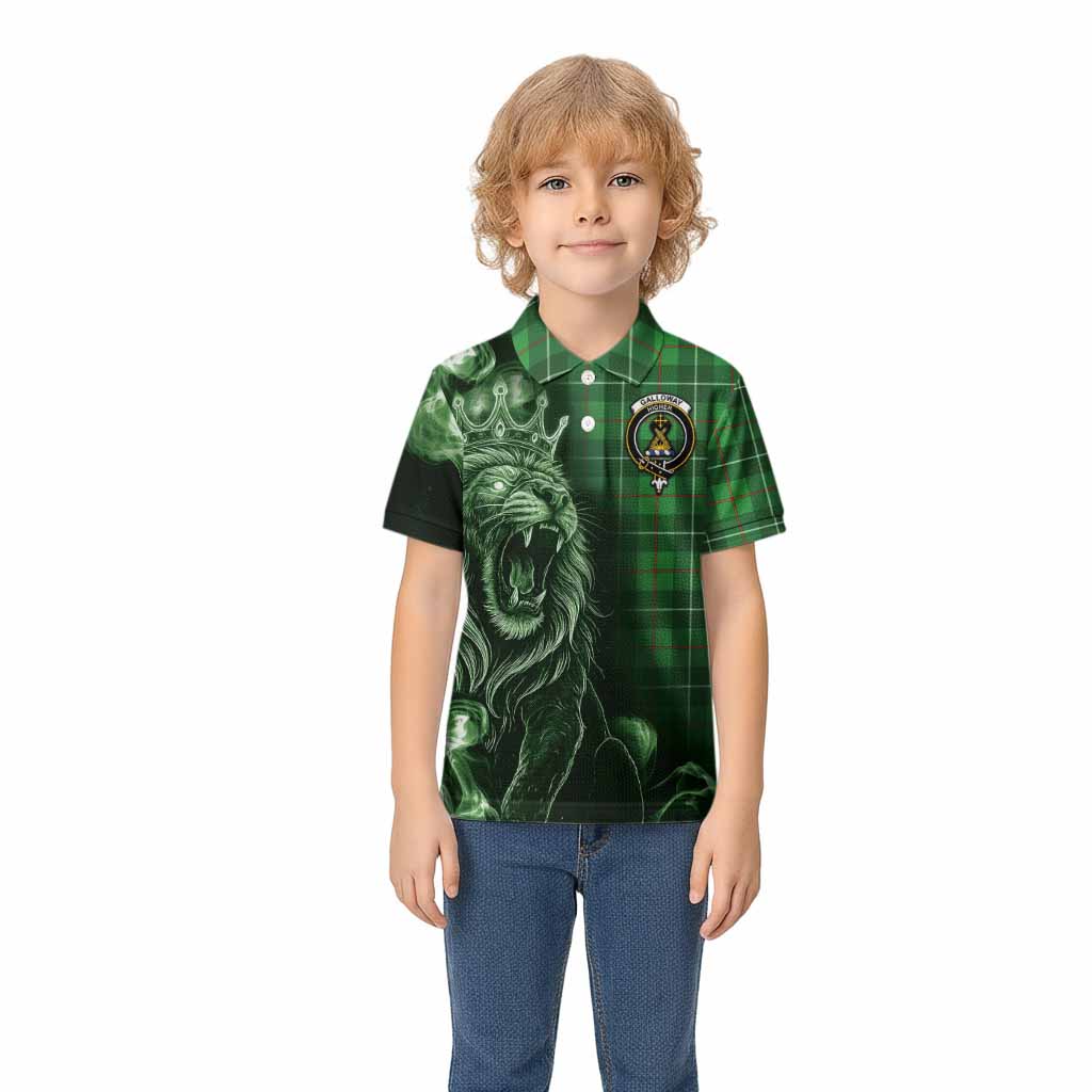 Galloway Tartan Kid Polo Shirt Roaring Lion Heritage