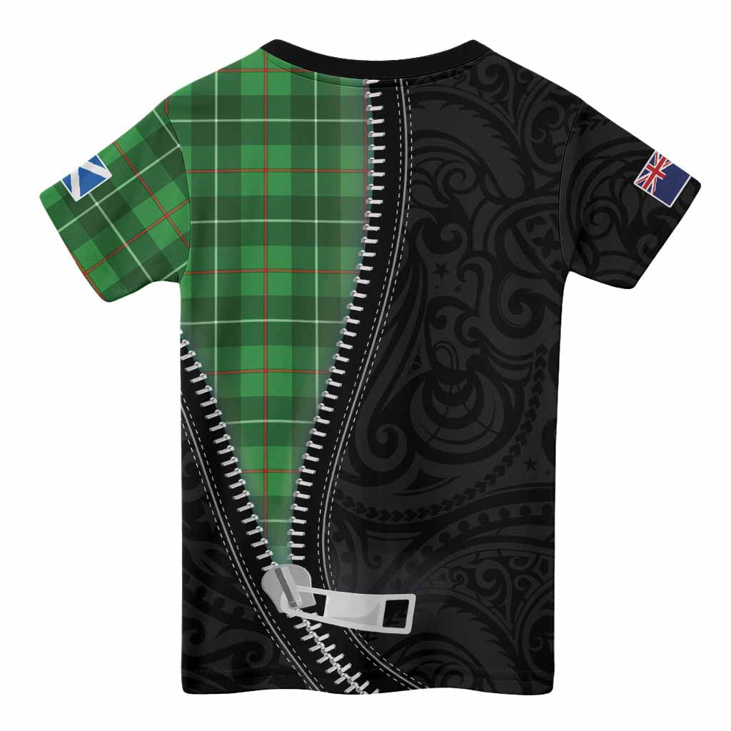 Galloway Tartan Kid T-shirt New Zealand Pattern Unique Zipper Stylized