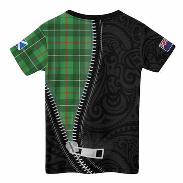 Galloway Tartan Kid T-shirt New Zealand Pattern Unique Zipper Stylized
