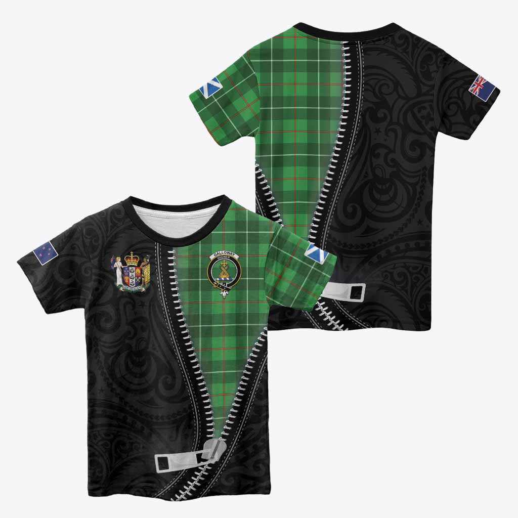 Galloway Tartan Kid T-shirt New Zealand Pattern Unique Zipper Stylized