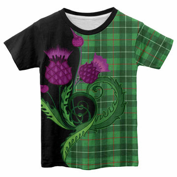 Galloway Tartan Kid T-shirt Traditional Scottish Thistle