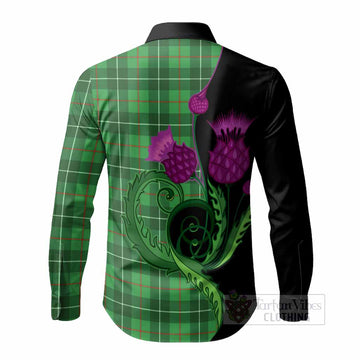 Galloway Tartan Long Sleeve Button Shirts Traditional Scottish Thistle