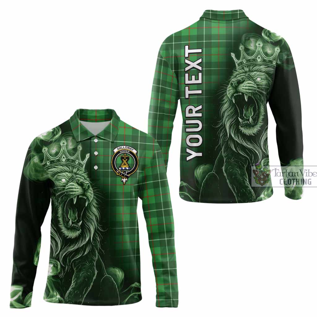 Galloway Tartan Long Sleeve Polo Shirt Roaring Lion Heritage
