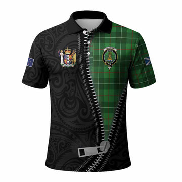 Galloway Tartan Polo Shirt New Zealand Pattern Unique Zipper Stylized