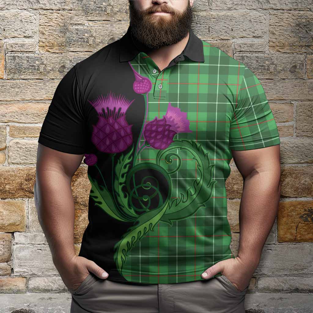 Galloway Tartan Polo Shirt Traditional Scottish Thistle