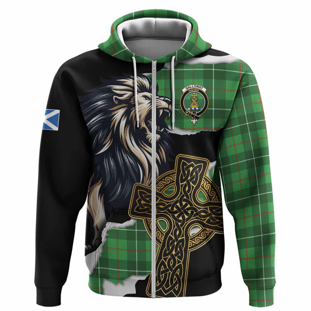 Galloway Tartan Scottish Hoodie Lion Celtic Heritage