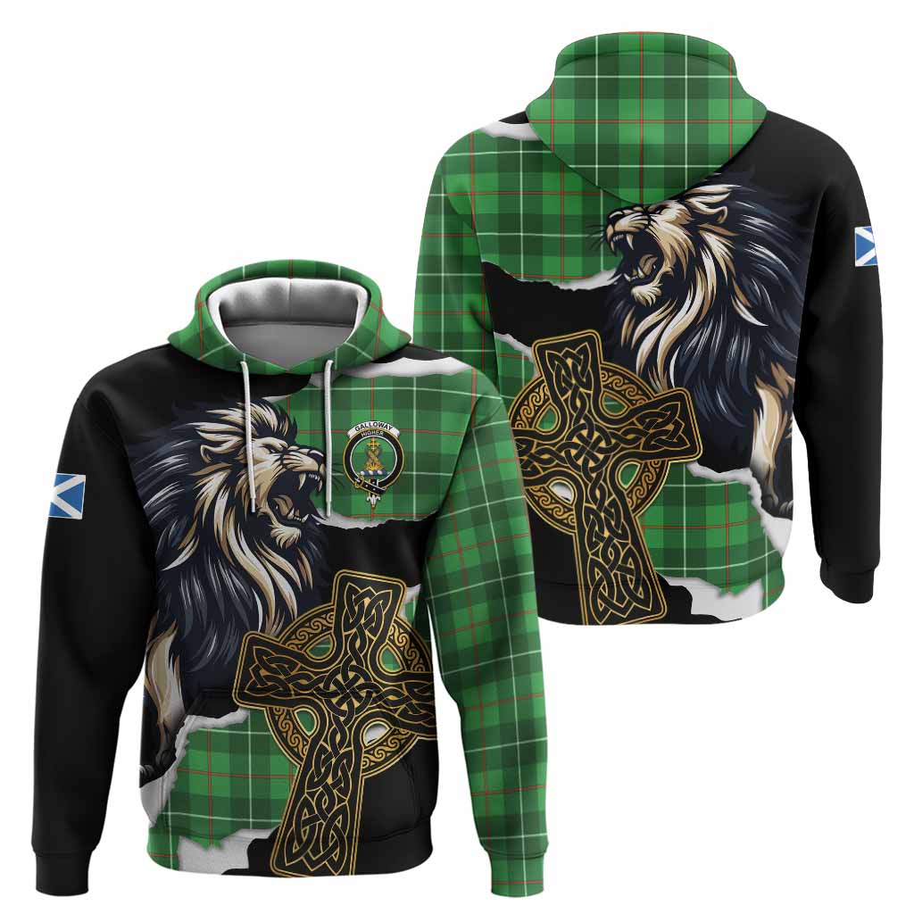 Galloway Tartan Scottish Hoodie Lion Celtic Heritage