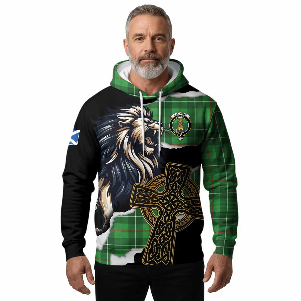 Galloway Tartan Scottish Hoodie Lion Celtic Heritage