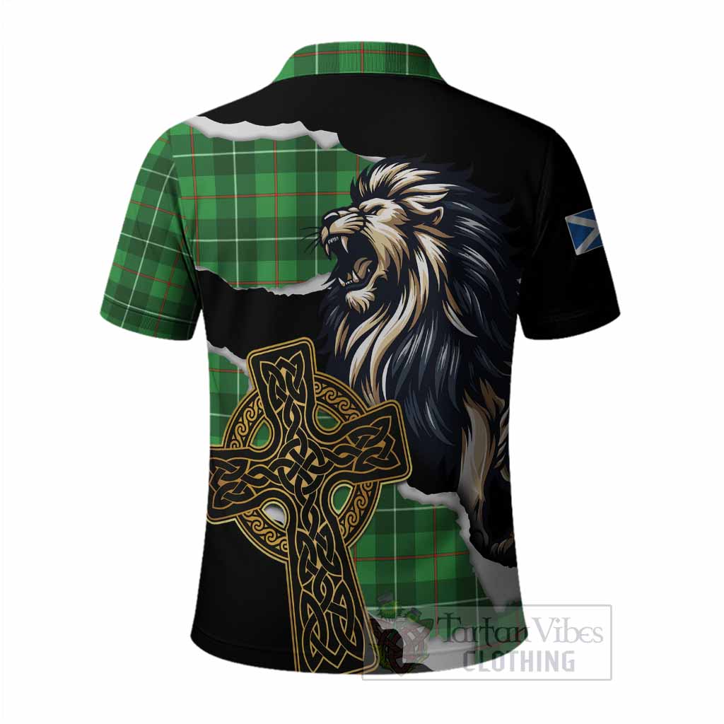 Galloway Tartan Scottish Polo Shirt Lion Celtic Heritage